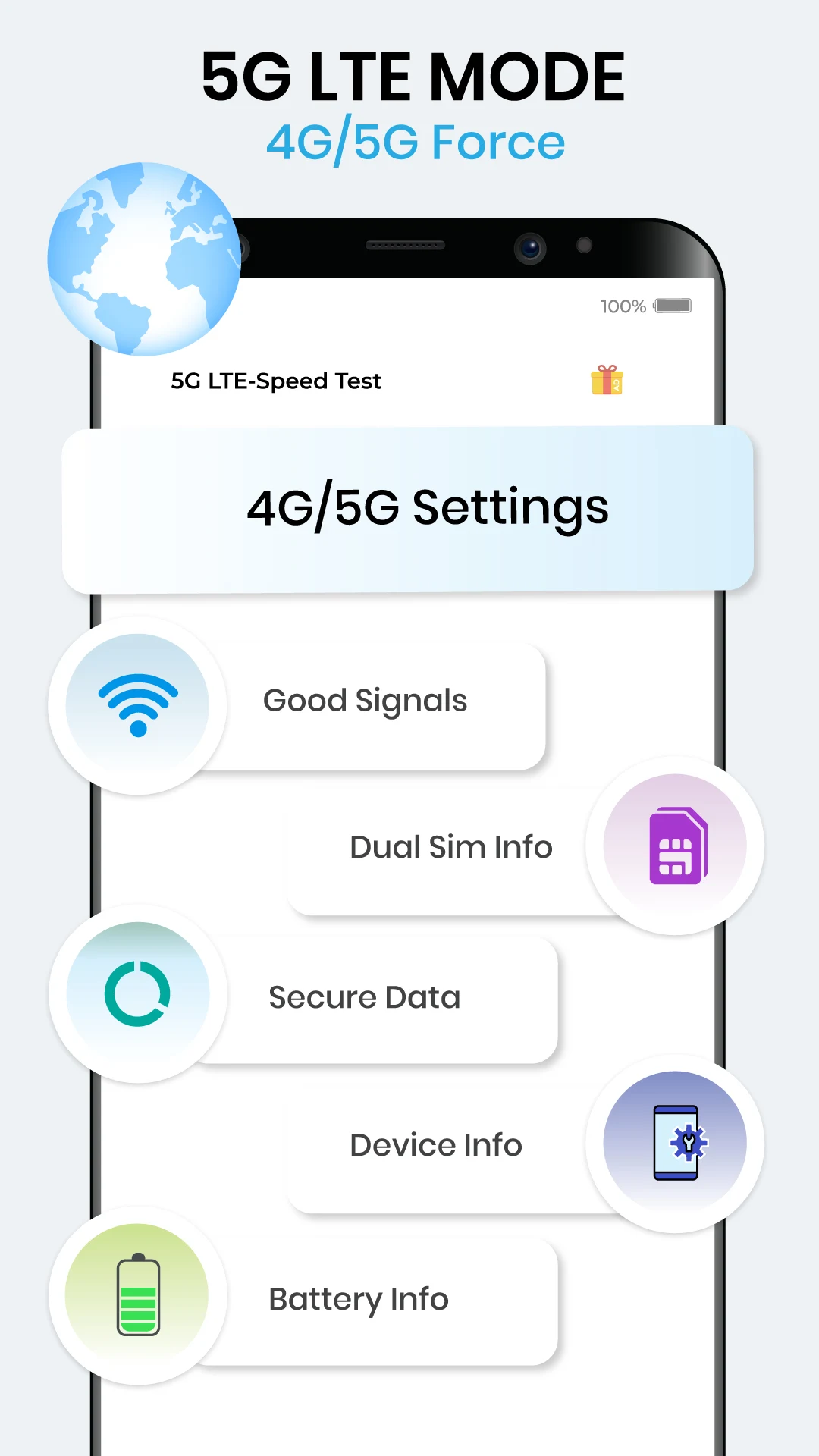 5G/4G LTE Only Network Mode screenshot